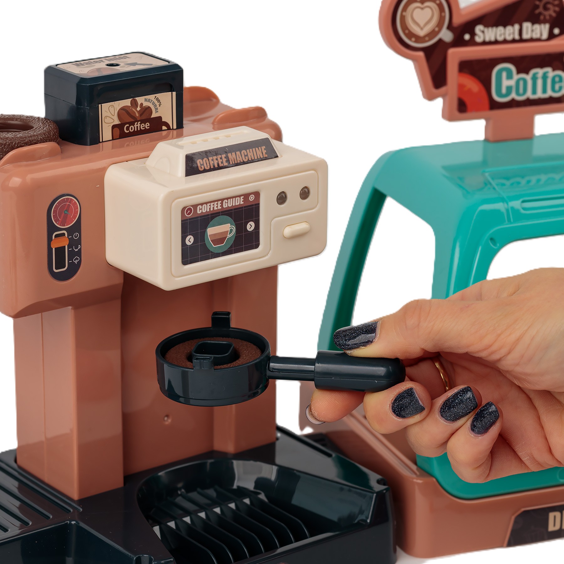 Extralink Toys | Zestaw małego baristy | ekspres, kawiarnia, 40 el. - obrazek 5