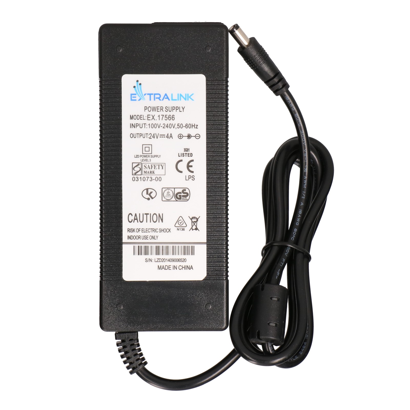 Extralink 24V 96W | Zasilacz | 4A, wtyczka jack 5,5/2,5mm Big Jack - obrazek 4