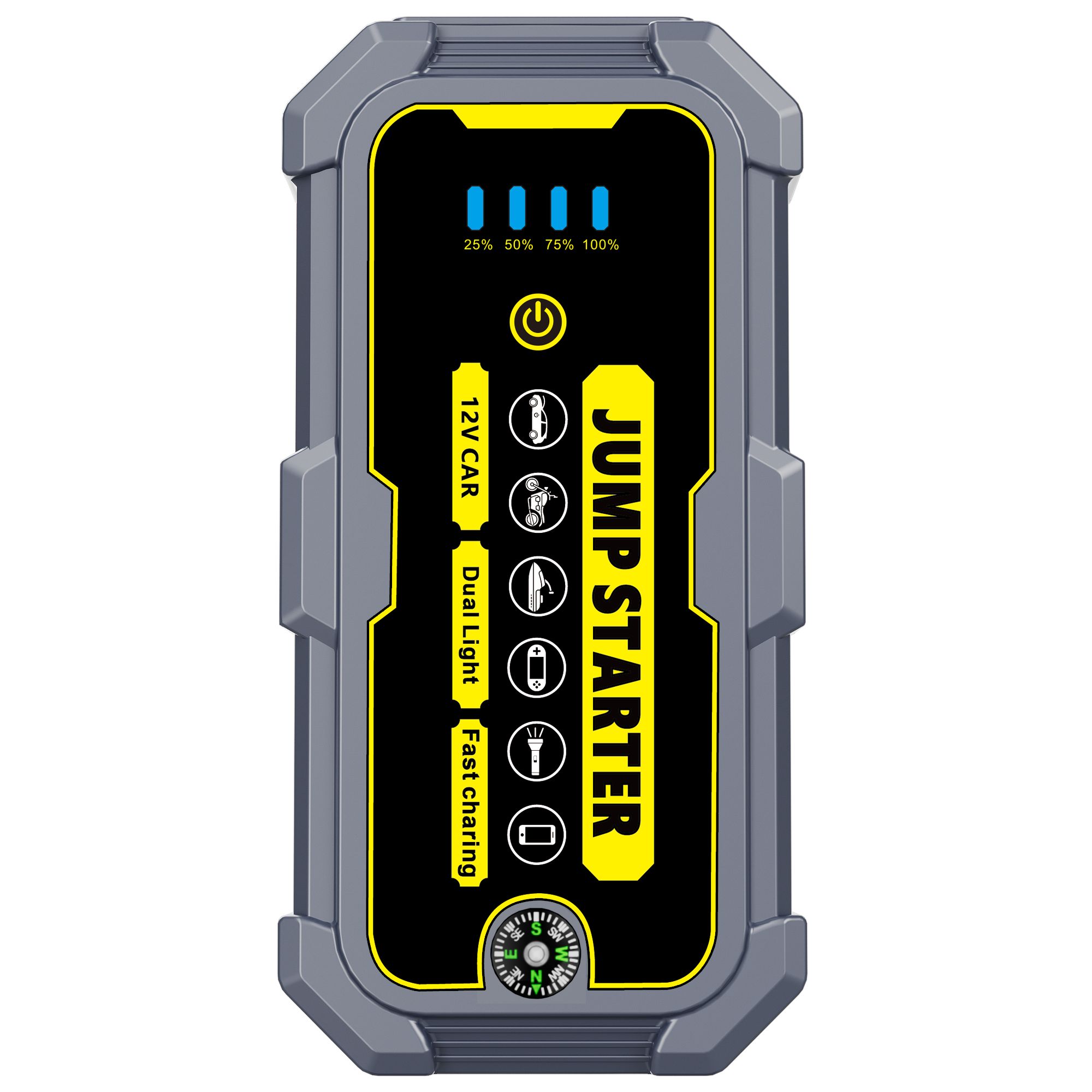 Extralink Jump 1 Jump Starter | Powerbank rozruchowy do odpalania samochodu | 3x LED, latarka, kompas - obrazek 3