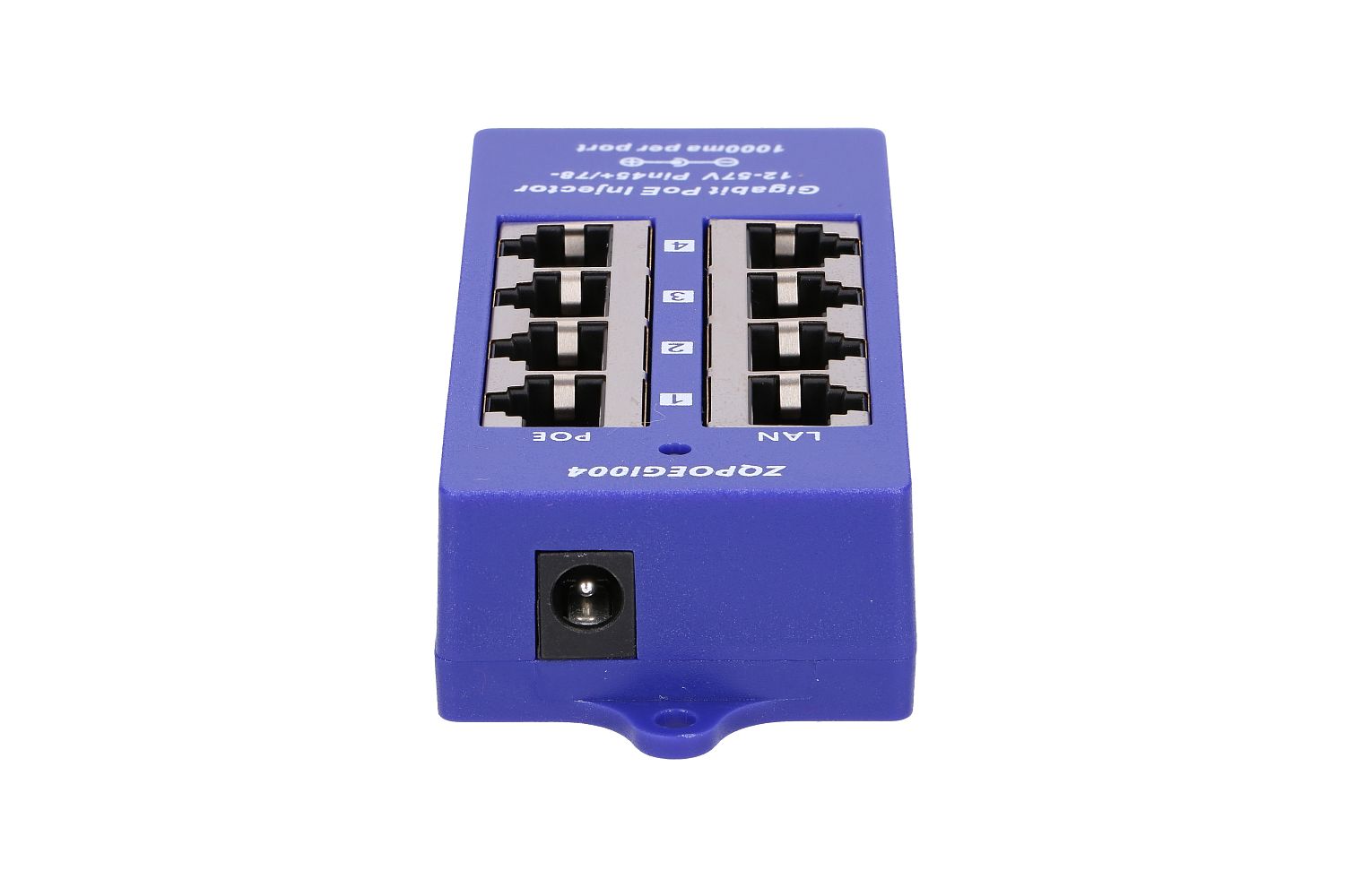 Extralink 4 Portowy | Gigabit PoE Injector | 4x 1000Mb/s RJ45 - obrazek 4