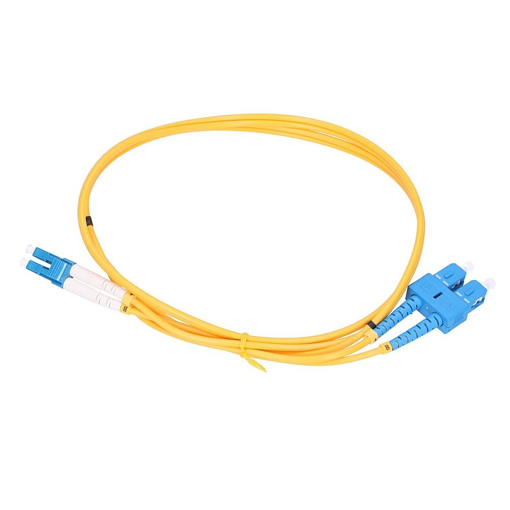 Extralink LC/UPC-SC/UPC | Patchcord | Jednomodowy, Duplex, G652D, 3mm, 0,5m