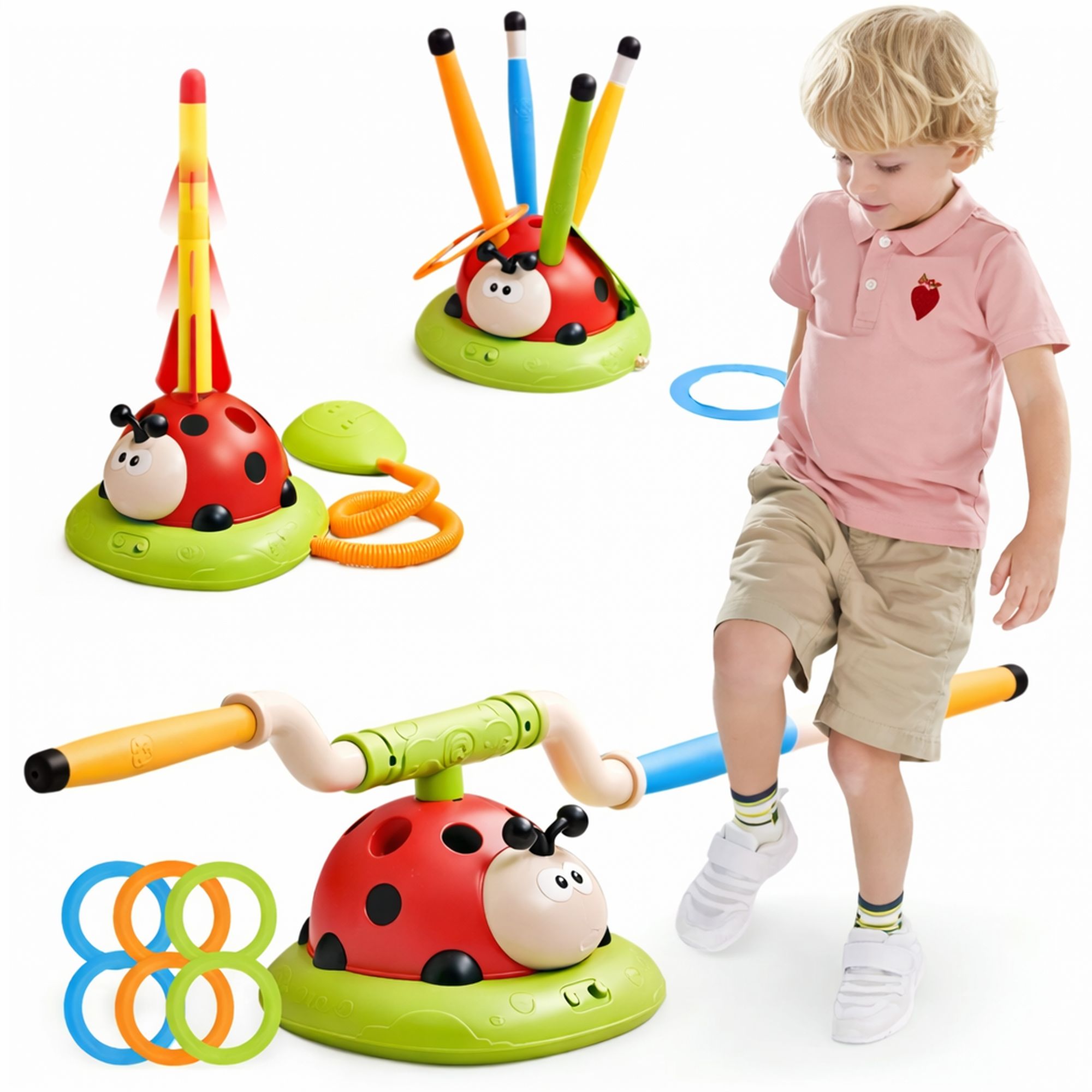 Extralink Kids | Interaktywna zabawka dla dzieci | Zabawka gra interaktywna Biedronka 3w1
