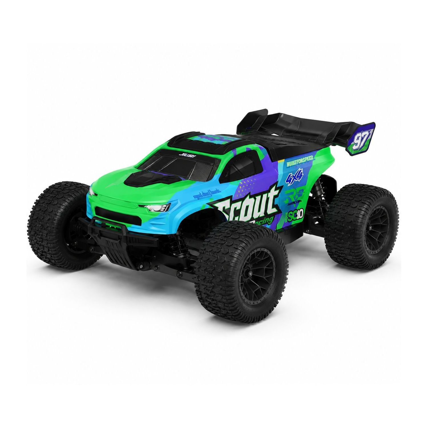 Extralink RC SC10 Extreme Truck | 80 km/h, samochód zdalnie sterowany zielony | 4WD, bezszczotkowy, 1:10