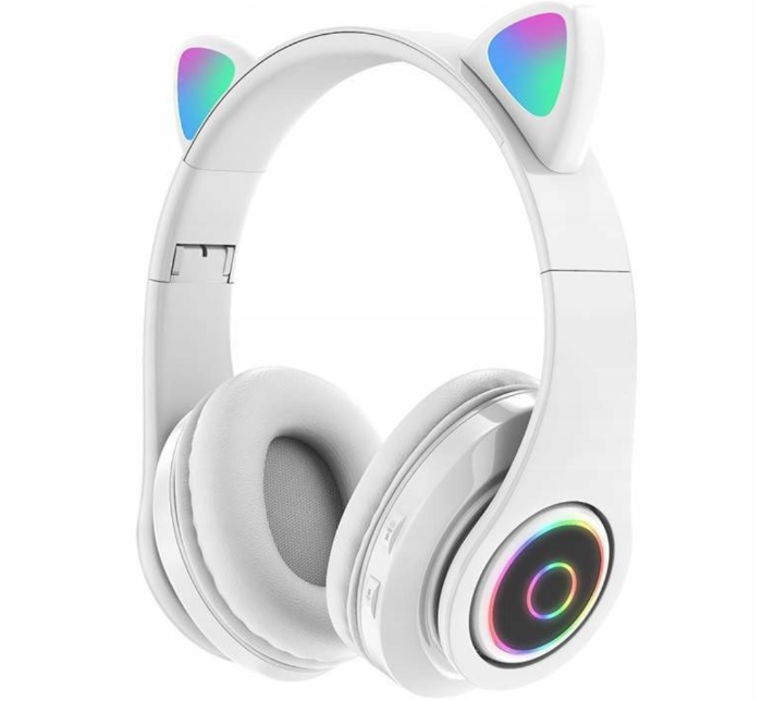Extralink Kids Headphones Pro Białe | Słuchawki przewodowe | Kocie Uszy