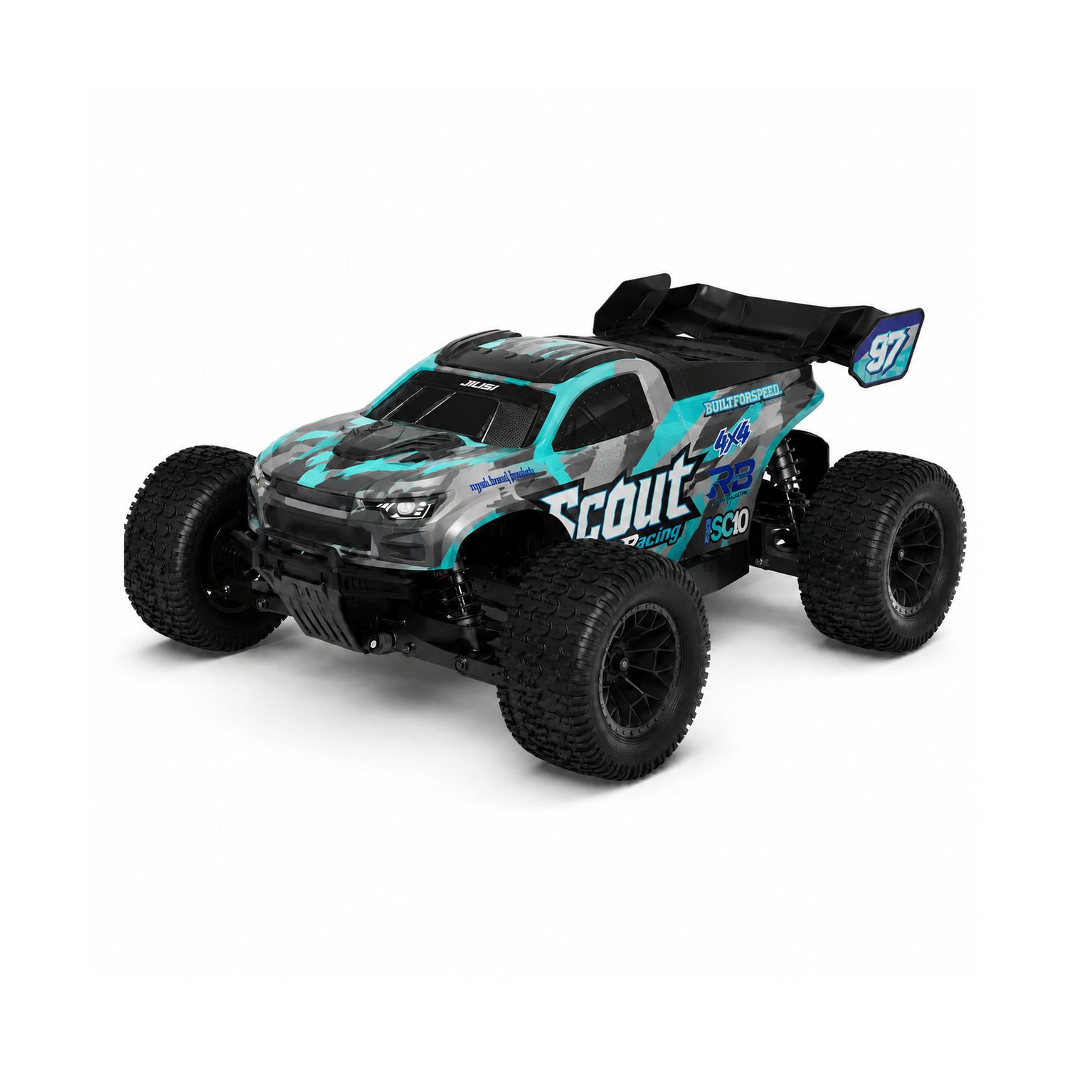 Extralink RC SC10 Extreme Truck | 80 km/h, samochód zdalnie sterowany niebieski| 4WD, bezszczotkowy, 1:10