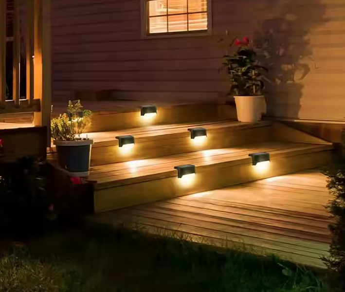 Extralink | Komplet 4 lampek solarnych | 8 x 4,5 x 4,5 cm Linus LED ciepły biały - obrazek 3
