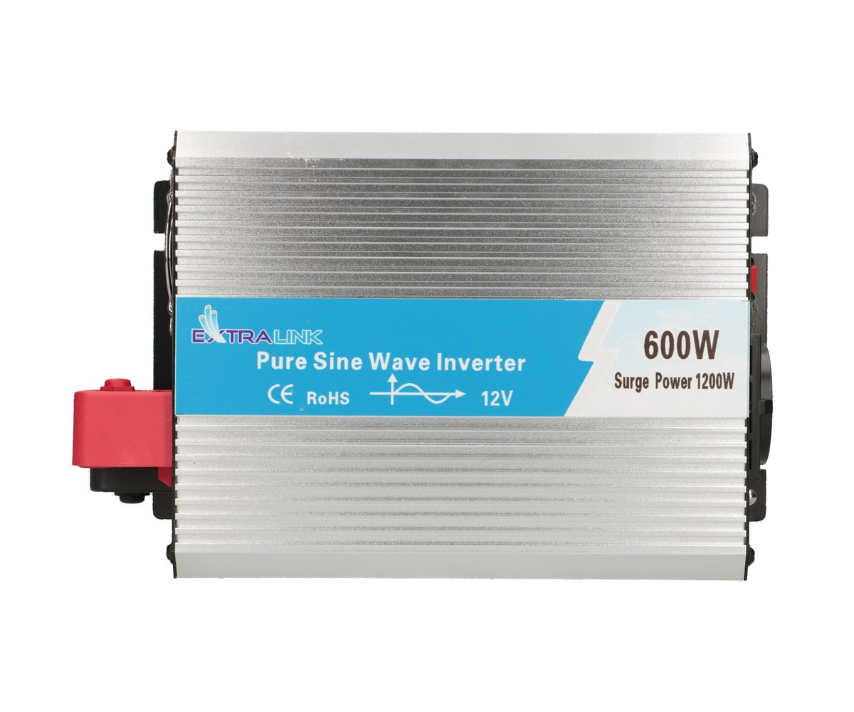 Extralink OPIP-600W | Przetwornica napięcia | samochodowa 12V, 600W czysty sinus, USB-A, USB Typ C - obrazek 5