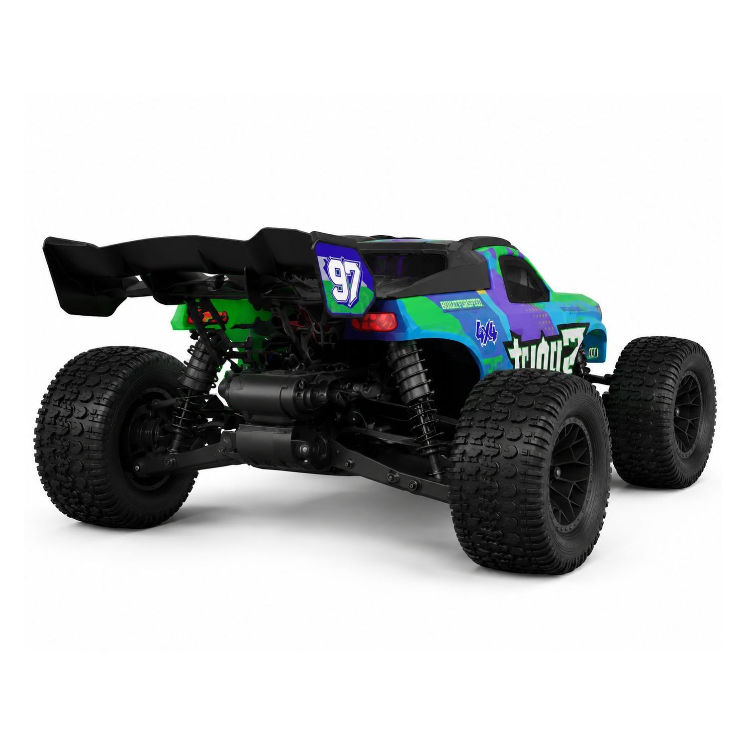 Extralink RC SC10 Extreme Truck | 80 km/h, samochód zdalnie sterowany zielony | 4WD, bezszczotkowy, 1:10 - obrazek 4