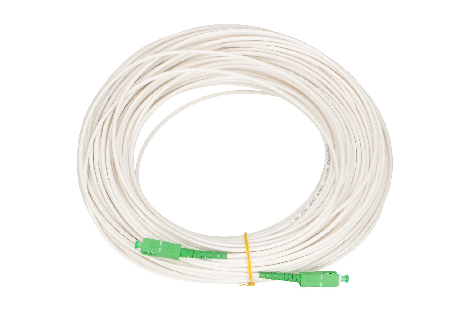 Extralink SC/APC-SC/APC | Patchcord | LSZH, Jednomodowy, Simplex, G.657A1, 3mm, 60m, biały