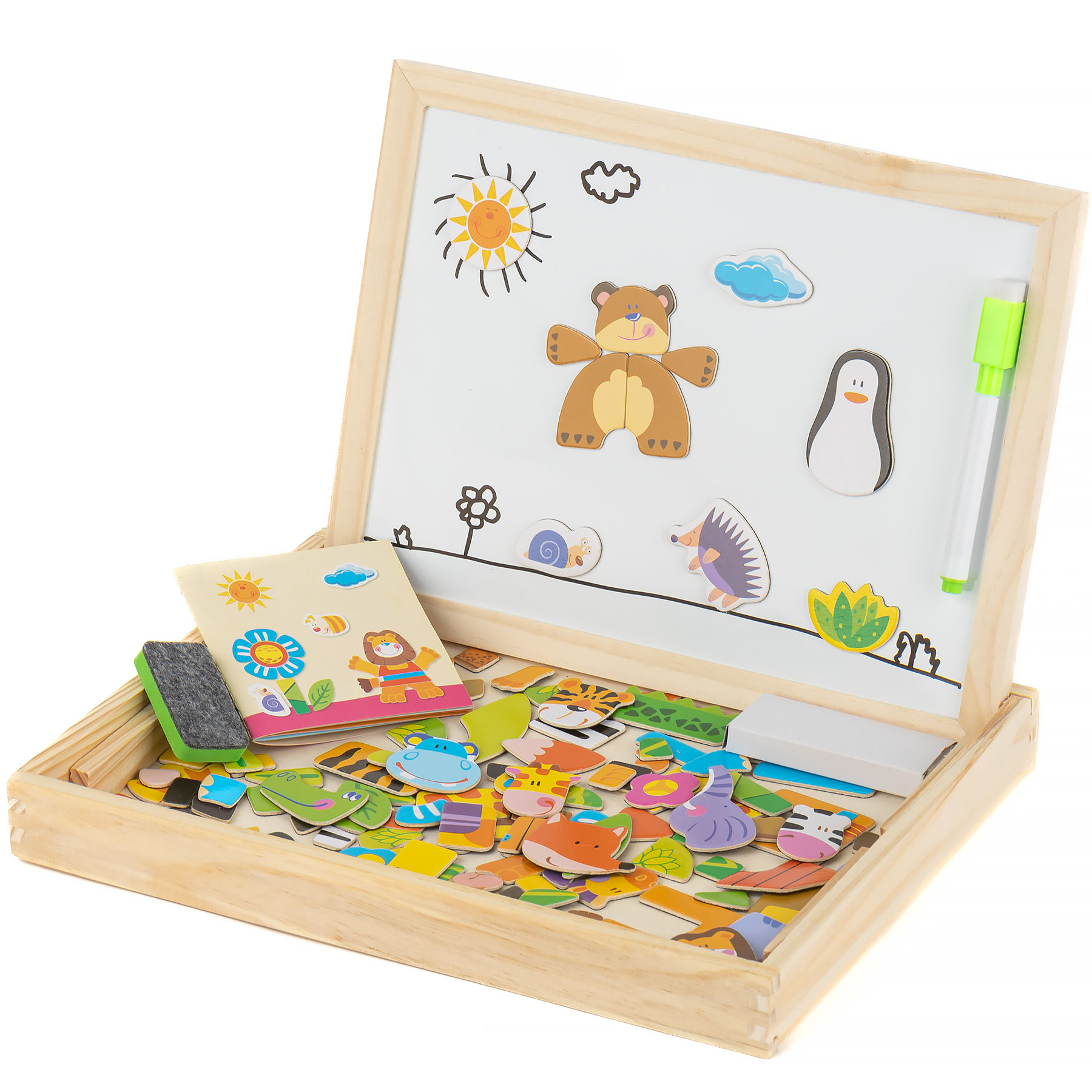 Extralink Toys | Tablica kredowo-magnetyczna | edukacyjna, dwustronna - obrazek 3