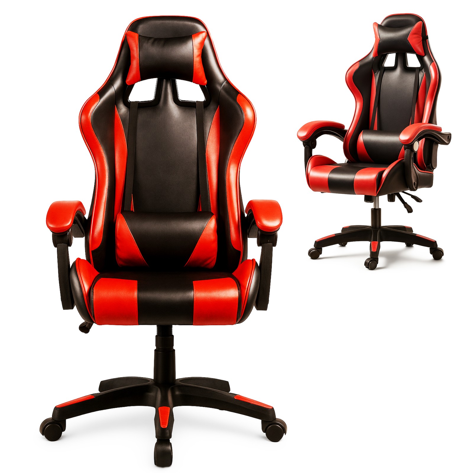 Extralink Gaming | Fotel gamingowy | biurowy, obrotowy, kubełkowy, czarno-czerwony, G-522