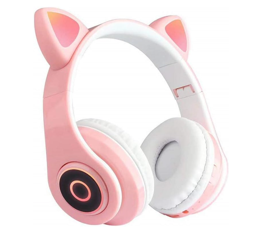 Extralink Kids Headphones Pro Różowe | Słuchawki przewodowe | Kocie Uszy