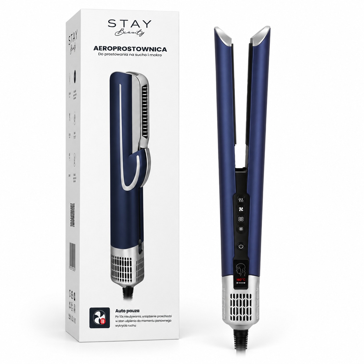 Stay Beauty M-17949 | Aeroprostownica do prostowania na sucho i mokro | jonizacja, funkcja suszenia, 1200W